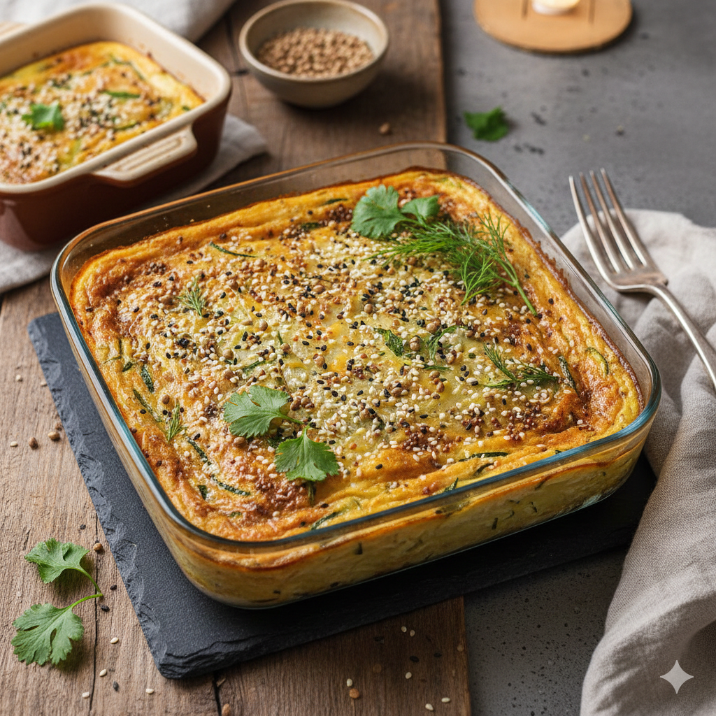 Zucchini & Egg Potato Bake