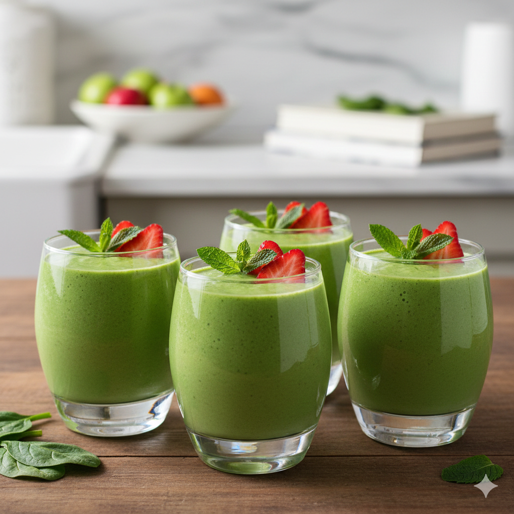 Creamy Greek Yogurt, Avocado & Spinach Smoothie