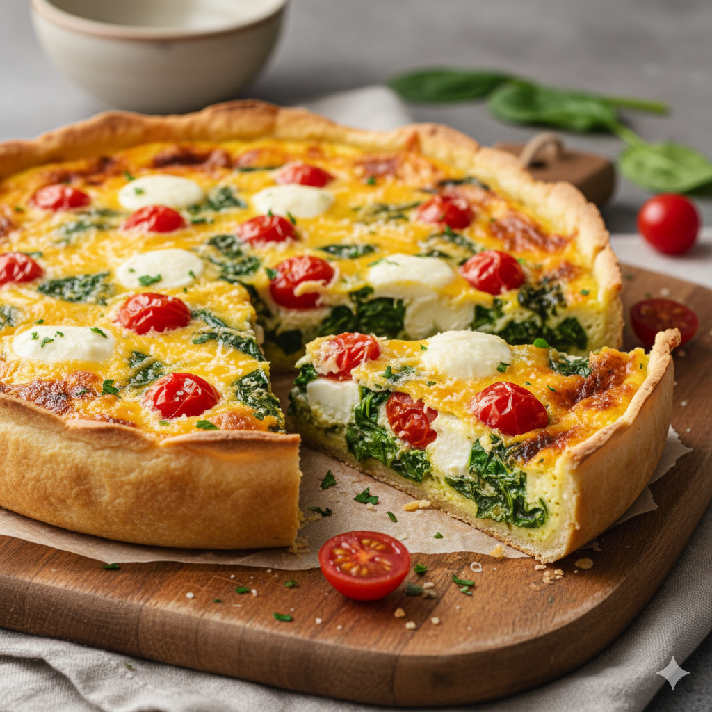 Spinach & Egg Tortilla Tarte