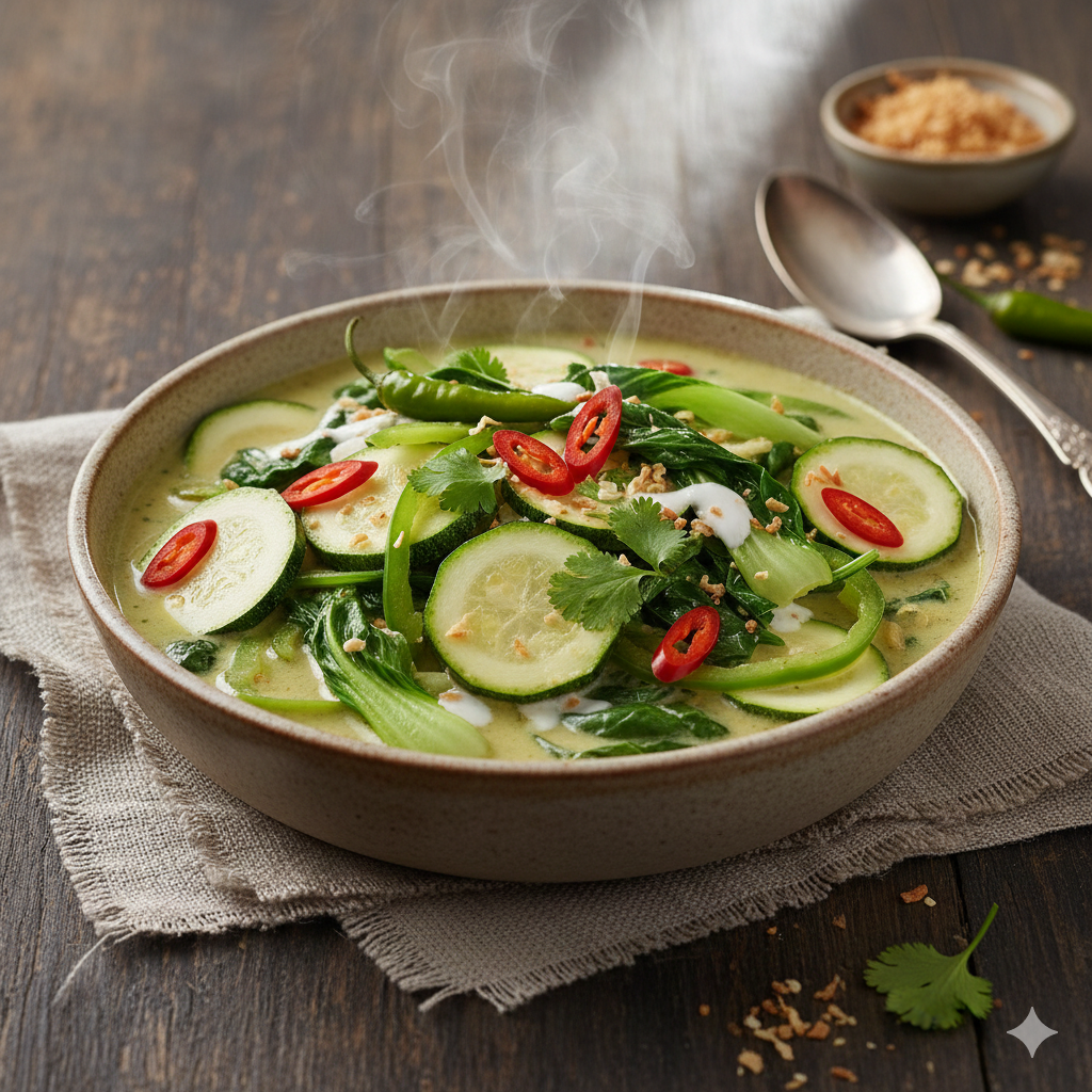 Coconut Spinach, Kousa & Pak Choi Curry