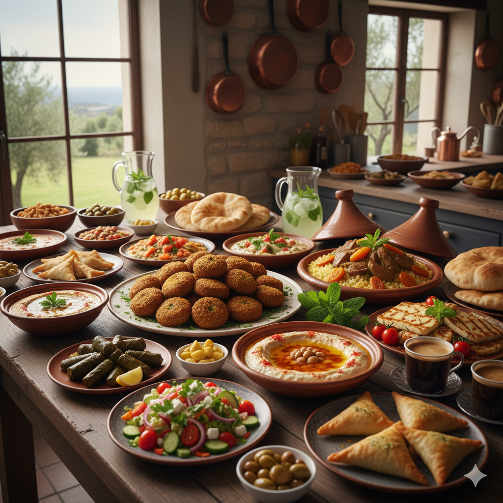 Middle Eastern Food Background